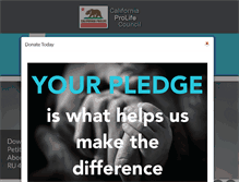 Tablet Screenshot of californiaprolife.org